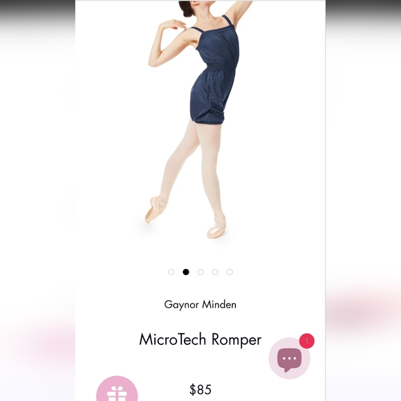 NWT Gaynor Minden Microtech Romper Sz S Midnight Blue - Picture 1 of 13